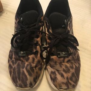 Leopard adidas womens sneakers. Worn